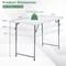 White HDPE Steel Folding Table 3-Level Adjustable Portable Picnic Camping Table 330 lbs